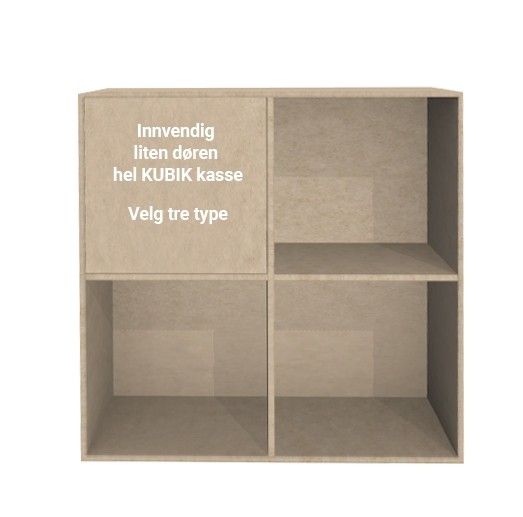 image - KUBIK trælåge - lille indvendig - Hel reolkasse