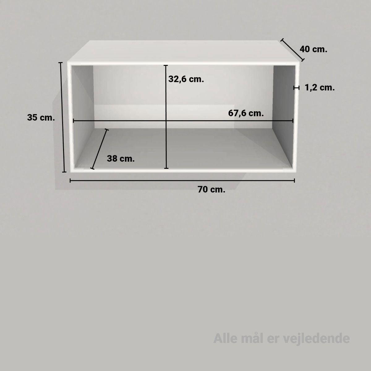 image - Kubik eg halv reolkasse - 1 rum