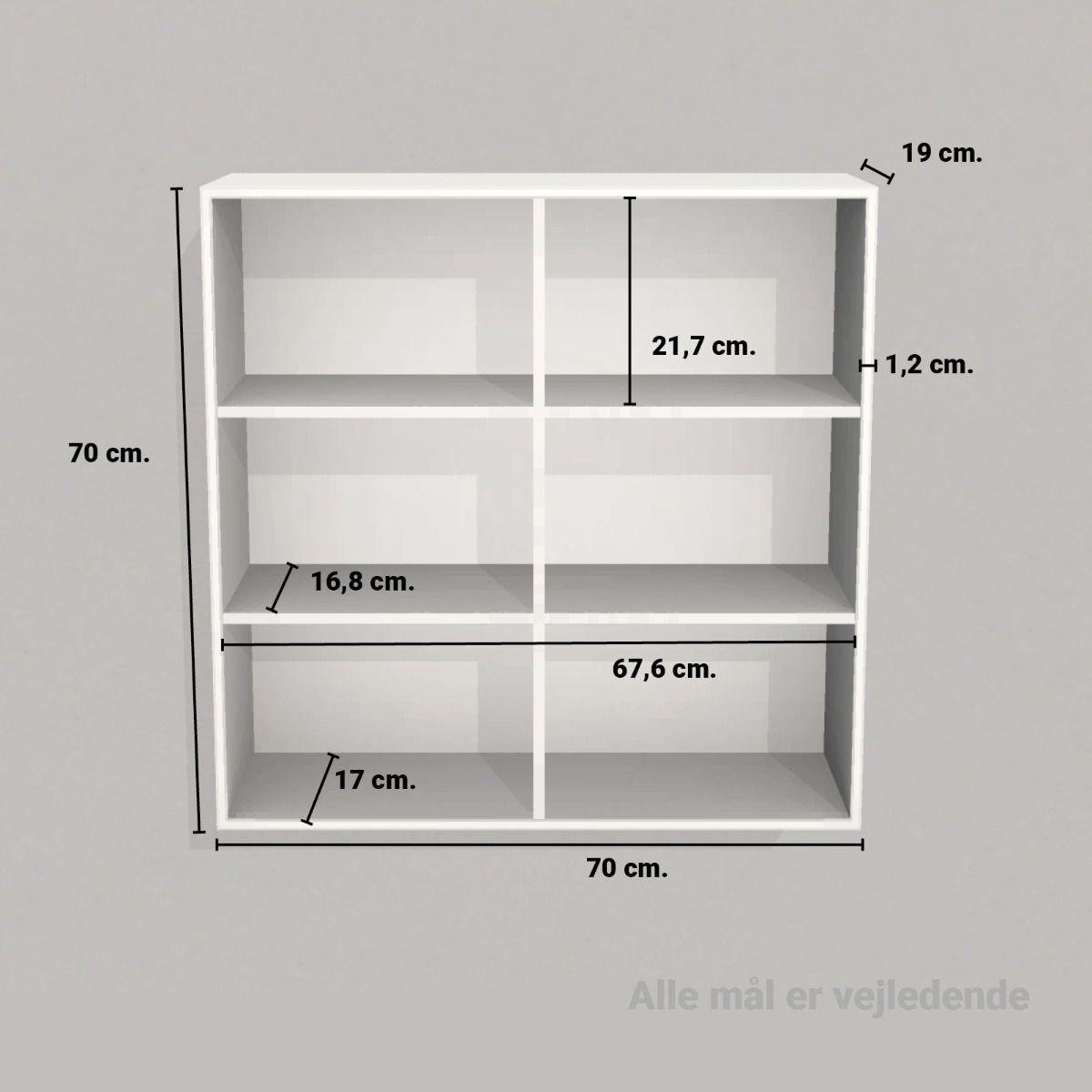 image - Kubik Color hel reolkasse 6 rum