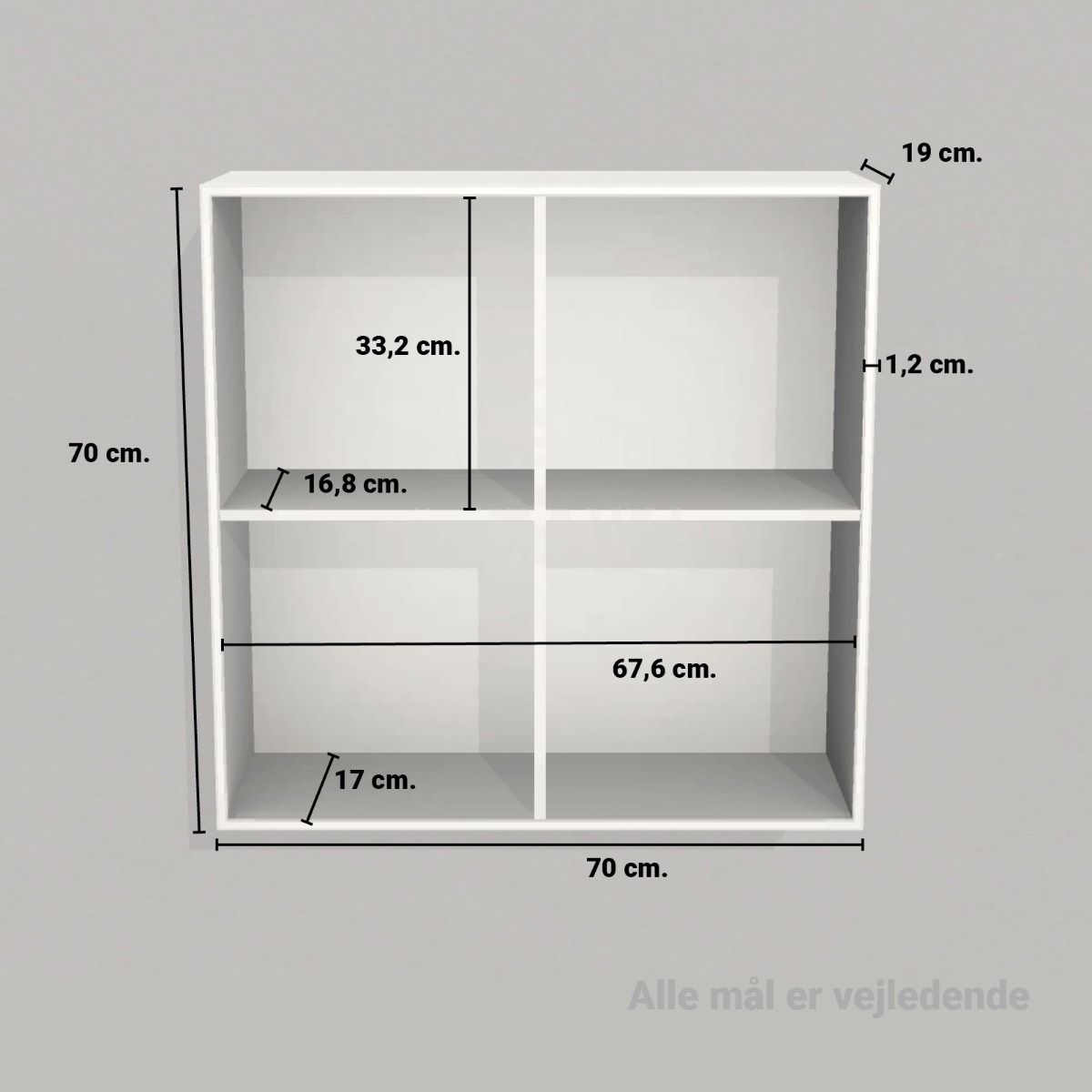 image - Kubik eg hel reolkasse - 4 rum