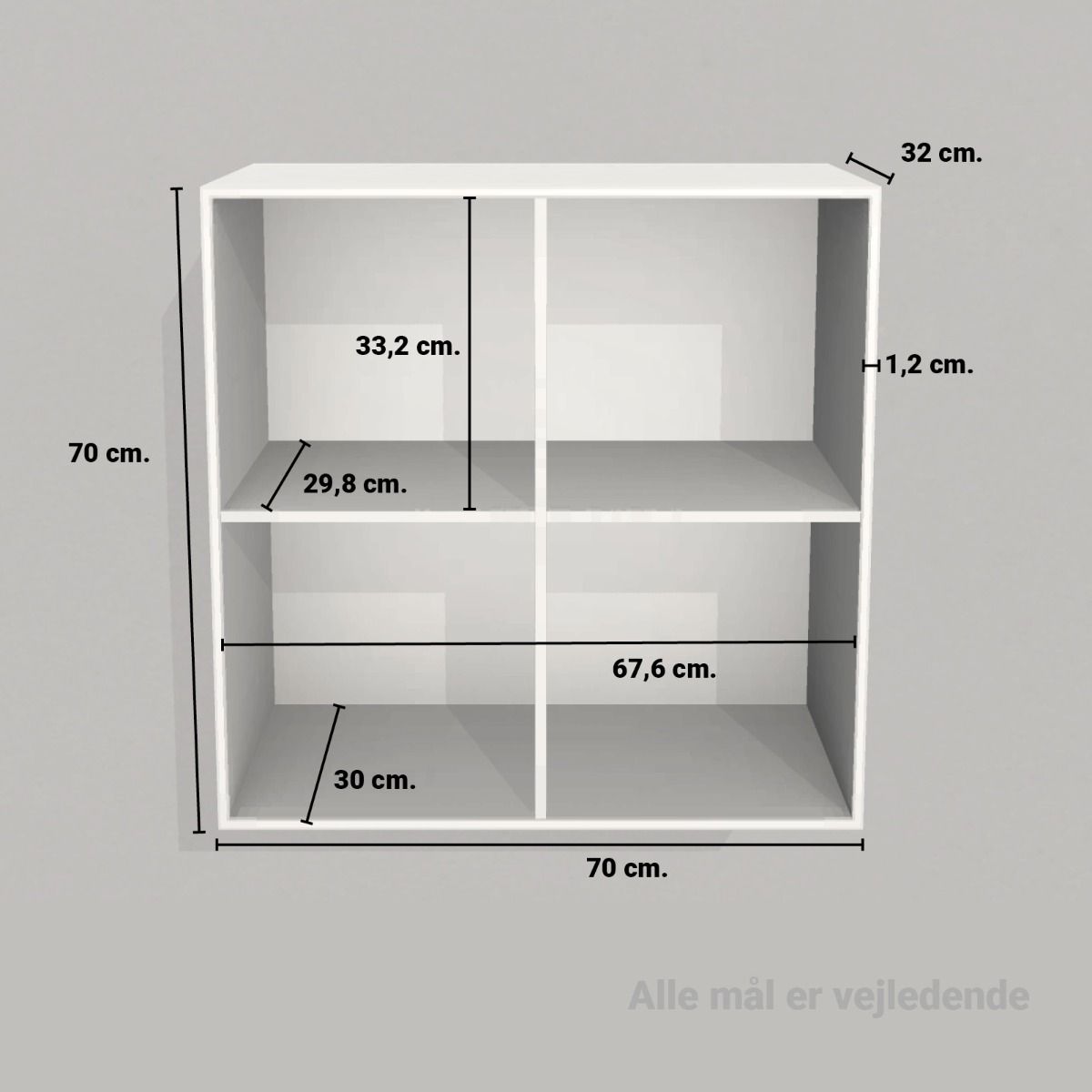 image - Kubik eg hel reolkasse - 4 rum