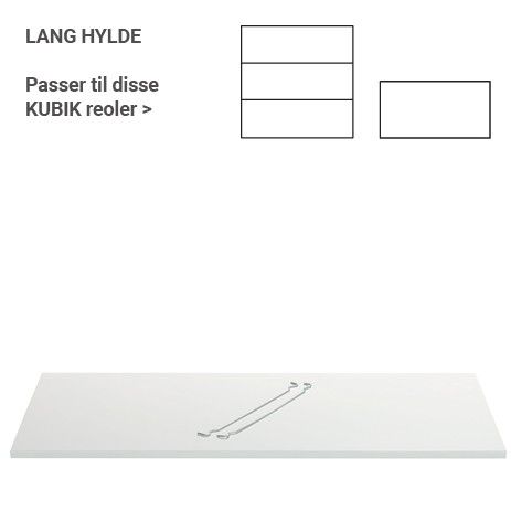 image - Kubik Color hylde - bred - hel reolkasse 3 rum