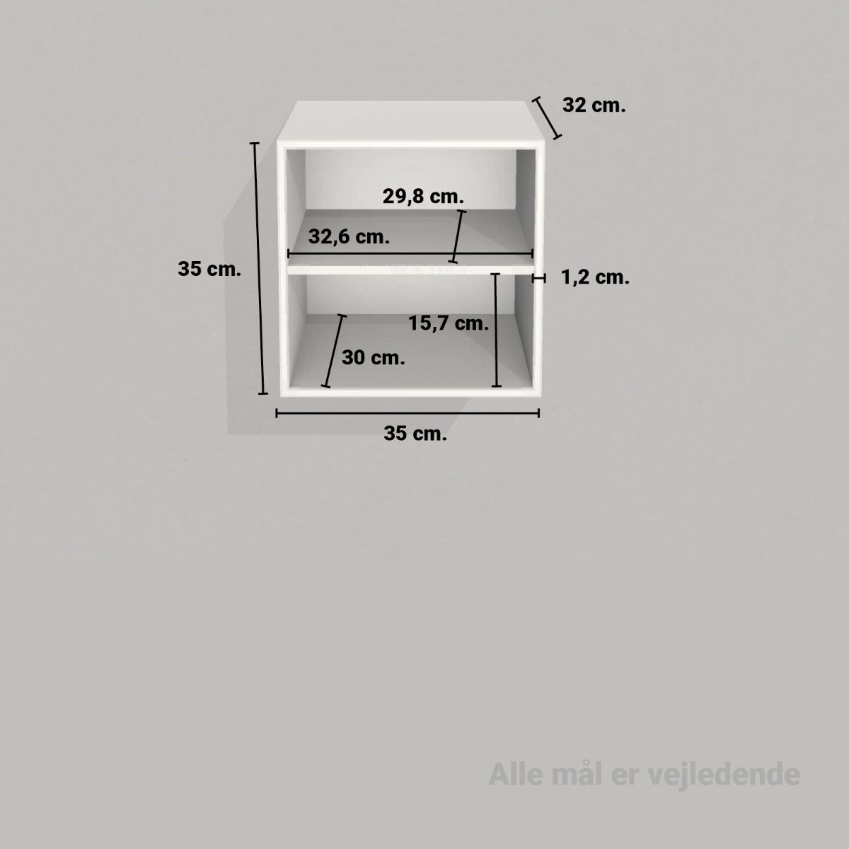 image - Kubik Color kvart reolkasse - 2 rum