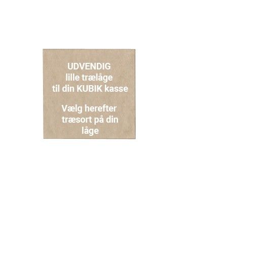 image - Kubik Træ låge - lille udvendig