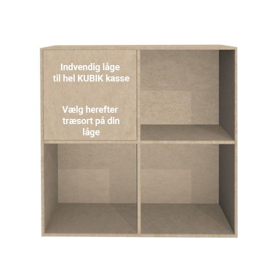 image - KUBIK trælåge - lille indvendig - Hel reolkasse