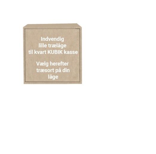 image - KUBIK trælåge - lille indvendig - kvart reolkasse