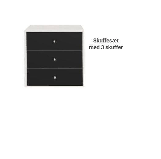 image - Tre skuffer til Kubik Color kvart reolkasse - 1 rum