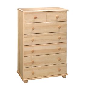 Byrå 5+2 lådor furu