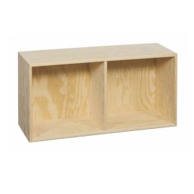 Bokhylla furu 60 x 30 x 19cm, med 2 fack