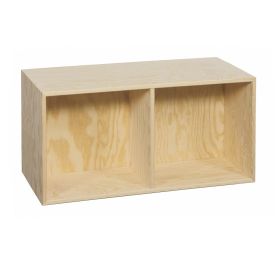 Djup Bokhylla furu 60 x 35 x 33 cm, med 2 fack