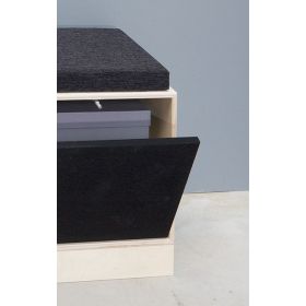 Tygdörr till kvarts bokhylla (xx19 - 35x35 cm.)