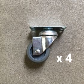 4 möbelhjul länkhjul utan broms