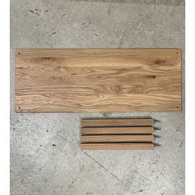 Förlängningshylla + 4 distanser för bokhylla i ek