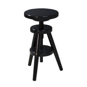 Vridbar pall i svart lackerad bok