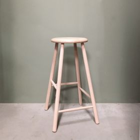 Pall och barstol i bok, H70 cm