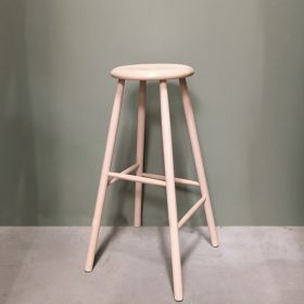 Pall och barstol i bok, H80 cm