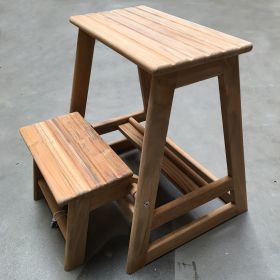 Trappstege teak trä - H49 cm