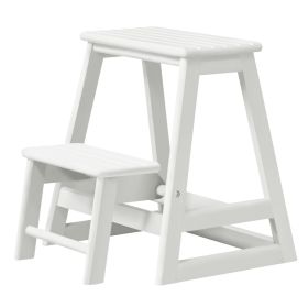 Trappstege Vitmålat trä H49 cm.