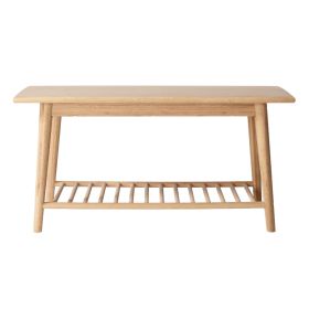 Bambu bänk 90 cm med hyllplan av rundstavar