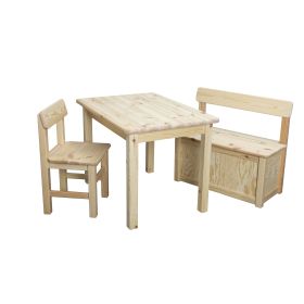 Barnmöbler – set (70101 + 70104 + 70105) Bord 50x70 cm.