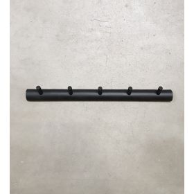 Knopplist med 5 knoppar - målad svart - rundad look