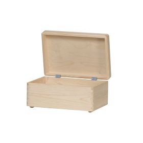 Ask (obehandlad fanér) 40 x 30 x 14 cm. med lock