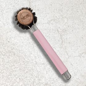 Diskborste med silikonskaft (rosa)