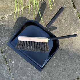 Sopskyffel/liten borste (trä/metal) sopset