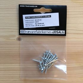 Skruv för sammansättning av KUBIK (3x20 mm - 20 st) KUBIK skruv (påse med 20 st.)