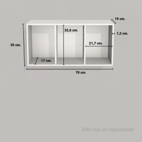 image - Kubik Color halv reolkasse - 3 rum