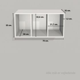 image - Kubik Color halv reolkasse - 3 rum