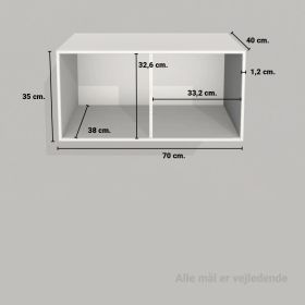 image - Kubik Color halv reolkasse - 2 rum