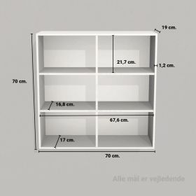 image - Kubik Træ hel reolkasse - 6 rum