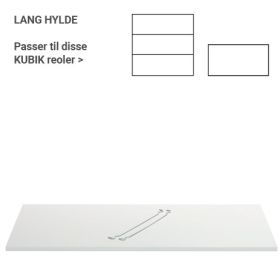 image - Kubik Color hylde - bred - hel reolkasse 3 rum