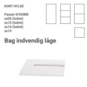 KUBIK Color, hylla – för invändig dörr – halv/kvars bokhylla