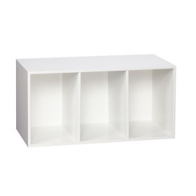 KUBIK Color, halv bokhylla 70x35 cm. 3 fack