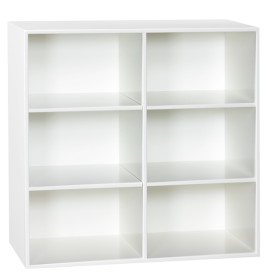 KUBIK Color, hel bokhylla 70x70 cm. 6 fack