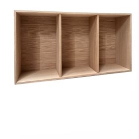 KUBIK ek 70x35 cm. - halv bokhylla – 3 fack