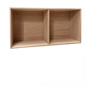 KUBIK ek 70x35 cm. - halv bokhylla – 2 fack