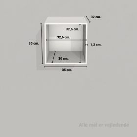 image - Kubik eg kvart reolkasse - 1 rum