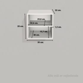 image - Kubik Color kvart reolkasse - 2 rum