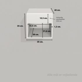 image - Kubik eg kvart reolkasse - 1 skuffe