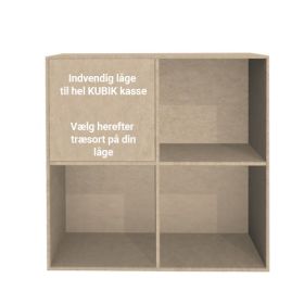 KUBIK trä, dörr – liten invändig – hel bokhylla