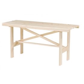 Ribbad sittbänk furu L80 cm.