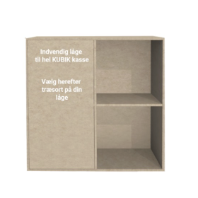 KUBIK trä, dörr – stor invändig – hel bokhylla