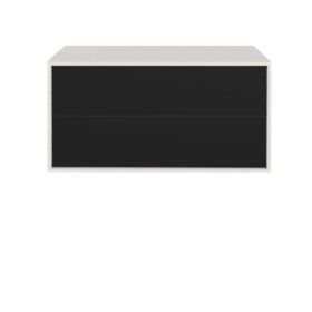 2 breda Lådor för (PUSH) till KUBIK Color halv bokhylla – 1 fack