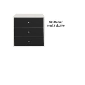 3 Lådor för till KUBIK Color kvarts bokhylla – 1 fack