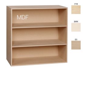 image - Kubik Træ hel reolkasse - 3 rum