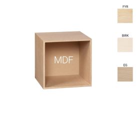 KUBIK Trä 35x35 cm. - kvarts bokhylla – 1 fack