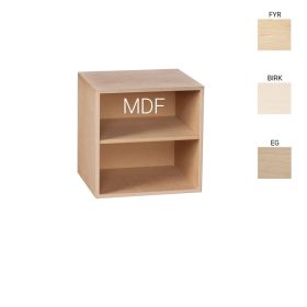 KUBIK Trä 35x35 cm. - kvarts bokhylla – 2 fack